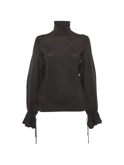 Pre-owned Fendi Turtleneck Sweater In Gray