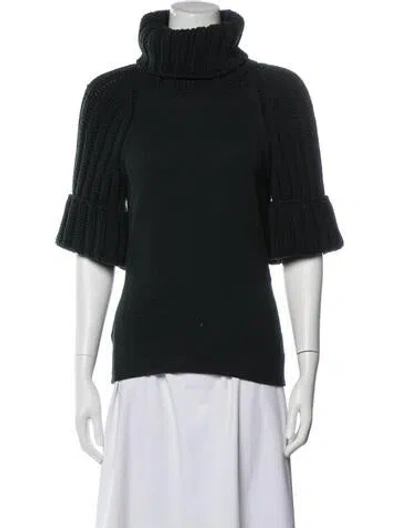 Pre-owned Fendi Turtleneck Sweater In Green