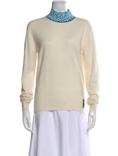 Pre-owned Fendi Turtleneck Sweater In Neutral