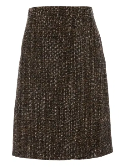FENDI TWEED A-LINE SKIRT