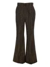 Fendi Rust Wool And Alpaca Trousers Women In Brown