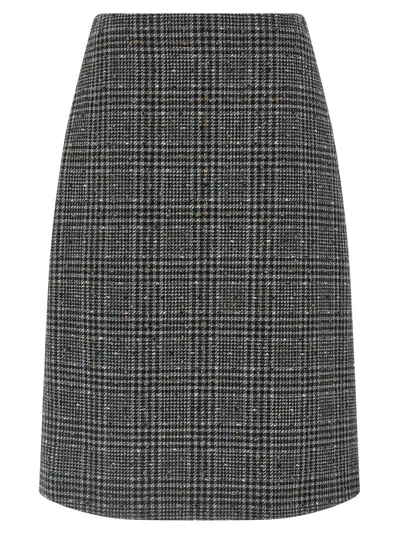 Fendi Tweed Skirt In Gray