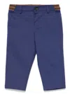 Fendi Twill Chinos In Blue