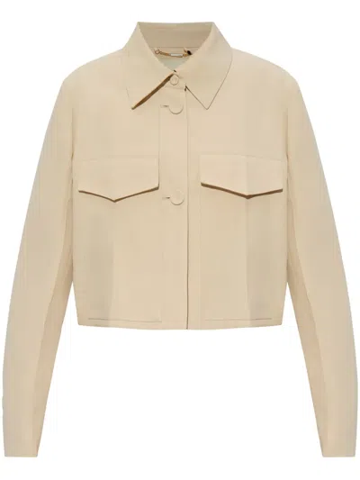 FENDI TWILL CROPPED JACKET