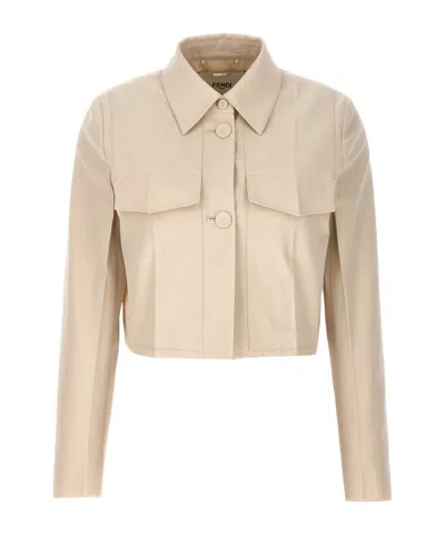 FENDI FENDI COLLARED TRENCH JACKET