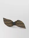 Fendi Twill Silk Hair Clip Ff Motif Bow Design