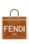 FENDI TWO-TONE CANVAS MEDIUM SUNSHINE SHOPPING BAG