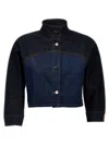 Fendi Two-tone Cropped Denim Jacket