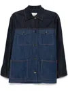 Fendi Two-tone Denim Jacket In Blue