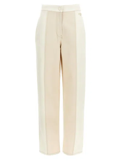 FENDI TWO-TONE DENIM JEANS