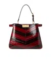Fendi Medium Peekaboo Soft Shoulder Bag In Black