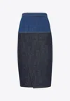 Fendi Jeans Skirt In Blue