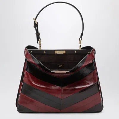 Fendi Two Tone Peekaboo Soft Medium Bag Women In Red