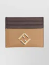 Fendi Two-tone Purse And Cardholder Set In Brown