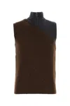 Fendi Paneled Wool Sleeveless Sweater Vest