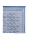 Fendi Ultra-lightweight Wool Ff Shawl In Blue