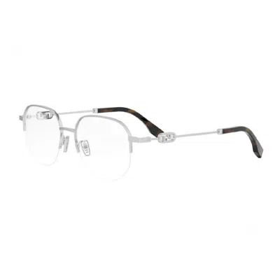 Fendi Unisex Black Round Eyeglass Frames Fe50104f 016 In Multi