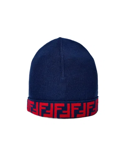 Fendi Unisex Kids' Beanie In Blue