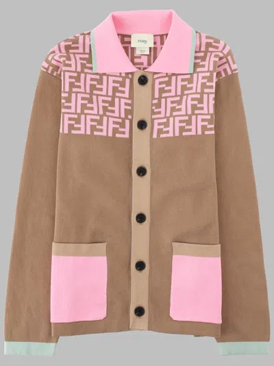 Fendi Unisex Kids Cotton Cardigan In Multi