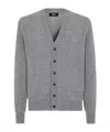 Fendi V-neck Cardigan In Gray