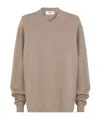Fendi V-neck Sweater In Nude