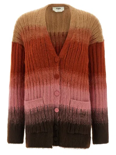 FENDI FENDI VANISÉ KNIT CARDIGAN