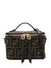 Fendi Vanity Ff-pattern Top-handle Mini Bag In Brown
