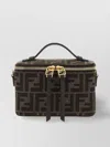 Fendi Vanity Handbag With Chain Strap And Top Handle