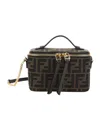 Fendi Vanity Ff-pattern Top-handle Mini Bag In Brown