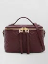 Fendi Vanity Nappa Leather Crossbody Bag Ff Motif In Burgundy