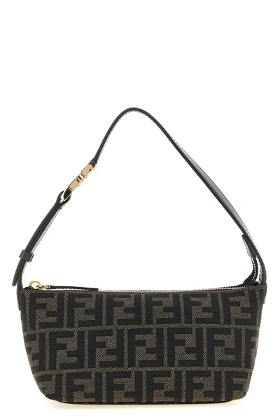 Fendi Vanity Pouch Small Ff Jacq In Brown