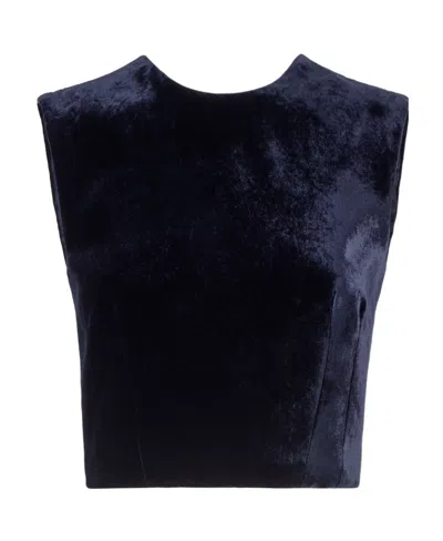 Fendi Velvet Top In Black