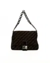 Fendi Velour Mama Bag In Black