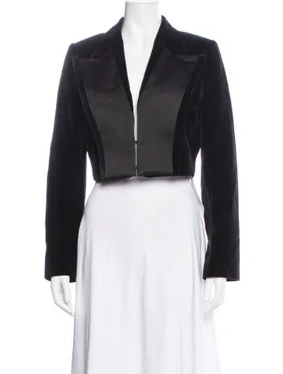 Pre-owned Fendi Velvet Bolero In Black