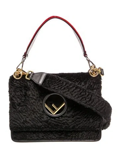 Pre-owned Fendi Velvet Kan I In Black