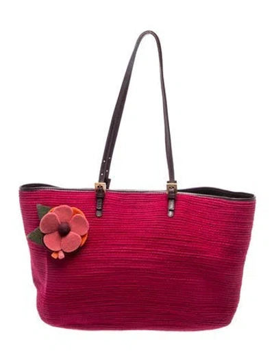 Pre-owned Fendi Velvet Roll Vintage In Burgundy