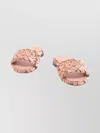 Fendi Velvet Slide Ff Open Toe Flat Sole In Multi