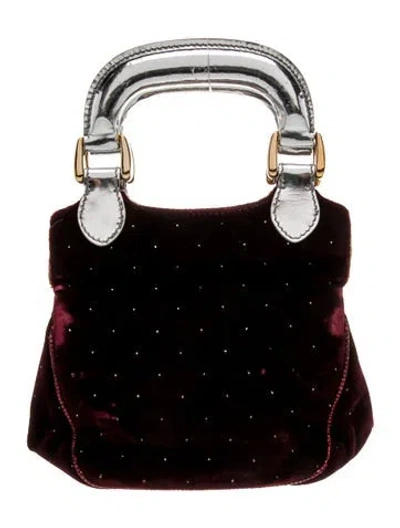 Pre-owned Fendi Velvet Top Handle Bag Vintage