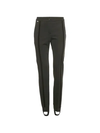 Pre-owned Fendi Velvet-trim Trousers In Black