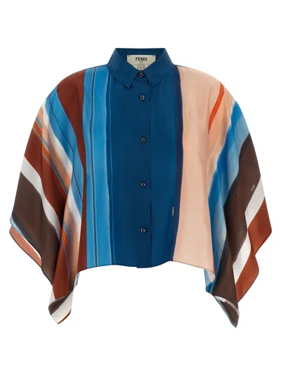 Fendi Multicolour Striped Silk Shirt