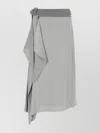 Fendi Versatile Waistband Satin Skirt In Gray