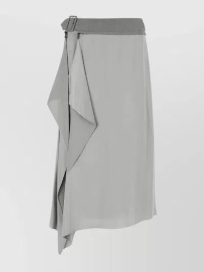 FENDI VERSATILE WAISTBAND SATIN SKIRT