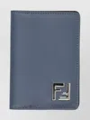 Fendi Ff Squared Card Holder In Blue
