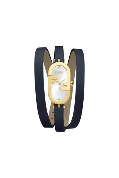 Fendi O'lock Vertical Watch In Gold