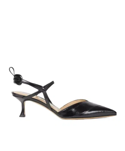 Fendi Very Colibri Black Hagfish Medium-heeled Slingbacks