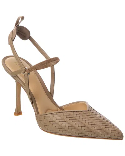 Fendi Very Colibri Leather Slingback Pump In Metallic