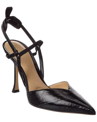 Fendi Very Colibri Leather Slingback Pump In Black
