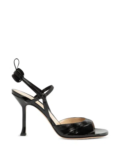 Fendi Very Colibri Slingback Heeled Sandals In Black