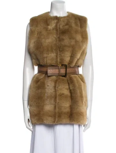 Pre-owned Fendi Vest In Brown