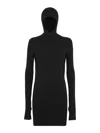 Fendi Short Fitted Black Wool Dress In Black